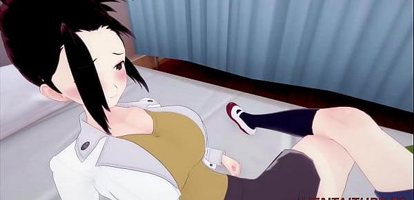 Boku no hero hentai yuri toga usses a dildo with momo yaoyorozu having lesbian sex and she have and orgasm and squirt 1851 Porn Videos